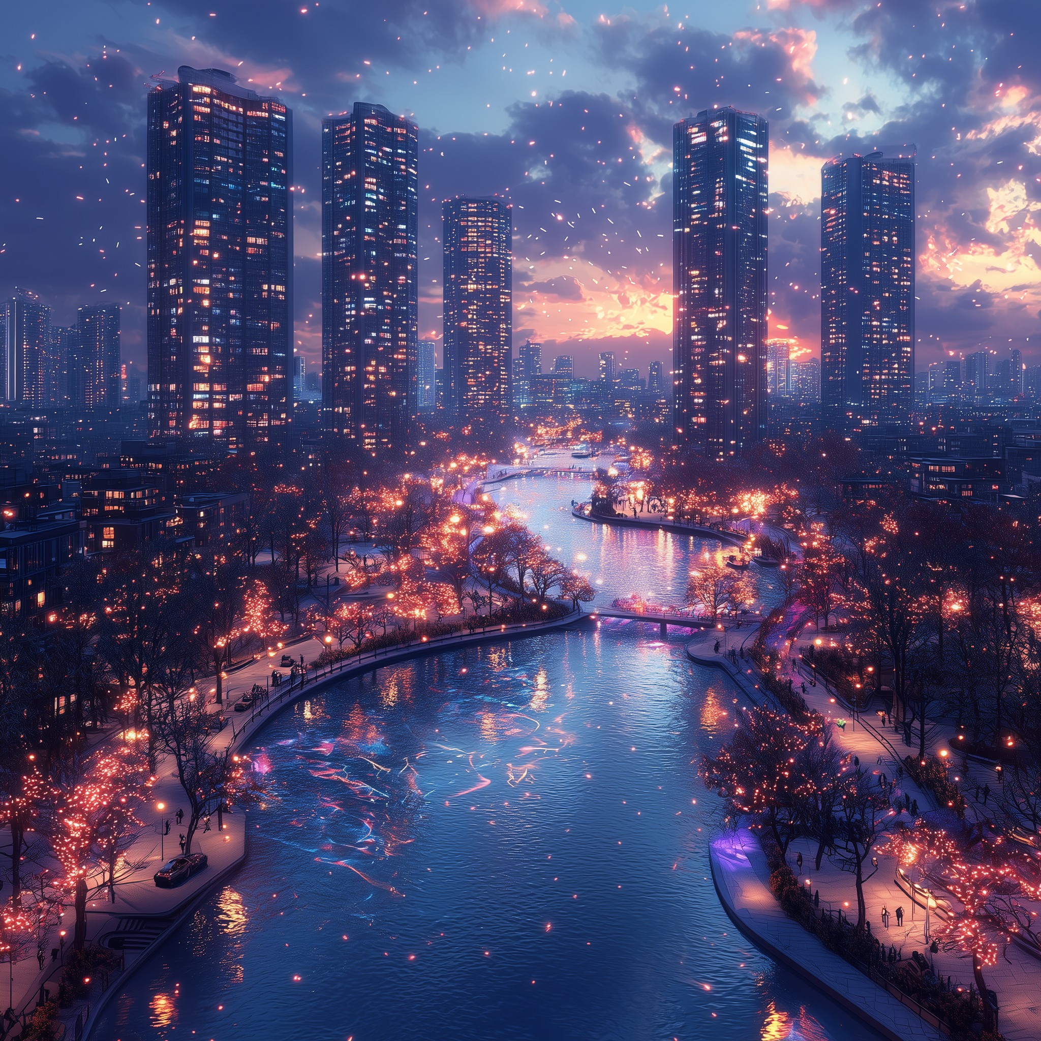 Songdo Central Park Skyline